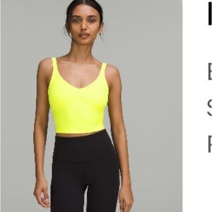 Lululemon Athletica Yellow Fitted Crop Tank Top